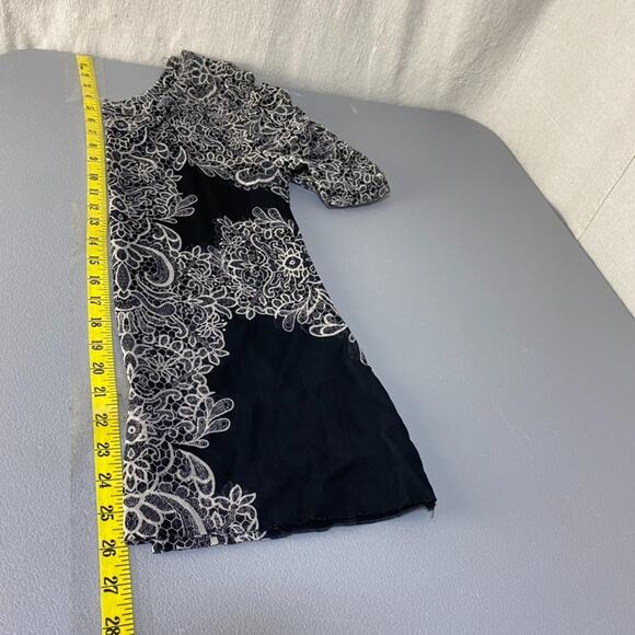 INC Womens Y2K Whimsigoth Black Mesh Top Size XL Grunge Gothic Dark Floral - Picture 8 of 9